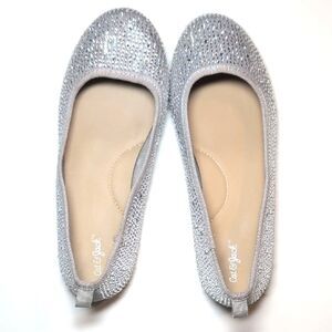 Cat & Jack Sparkling Silver Flats